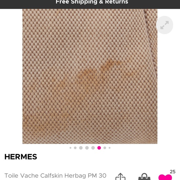 Hand painted Hermes Herbag - Picture 12 of 16